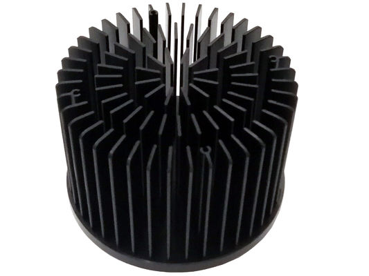 REACH Okrągły kuty radiator LED Trwały czarny kolor Praktyczny