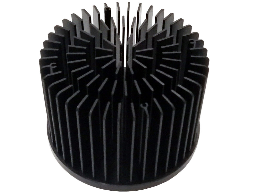 REACH Okrągły kuty radiator LED Trwały czarny kolor Praktyczny